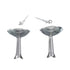 Native American Navajo Genuine Sterling Silver Hook Dangle Earrings AX124265